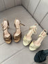 Ladies Twist Straps Open Toe High Heels